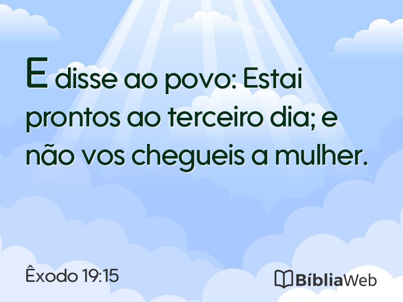 Êxodo 19:15 em imagem para compartilhar