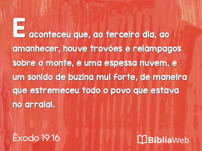 Êxodo 19:16 em imagem para compartilhar