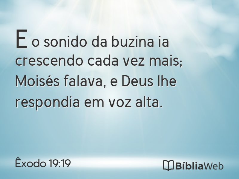 Êxodo 19:19 em imagem para compartilhar