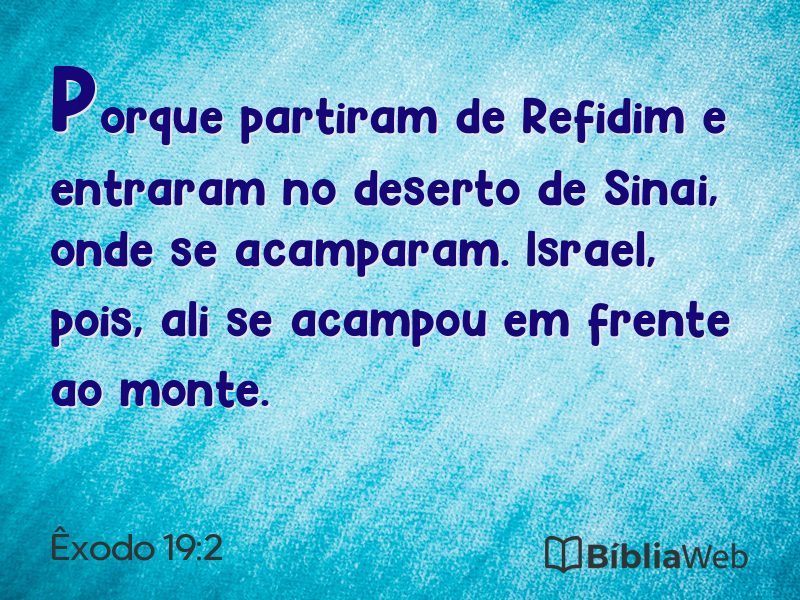 Êxodo 19:2 em imagem para compartilhar