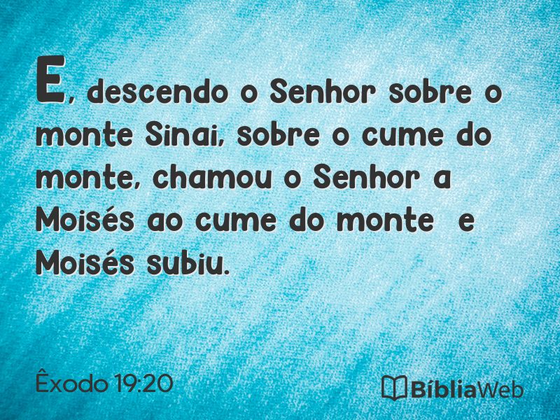 Êxodo 19:20 em imagem para compartilhar