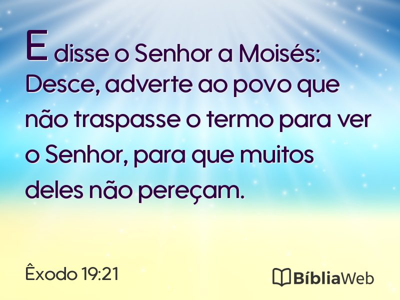 Êxodo 19:21 em imagem para compartilhar