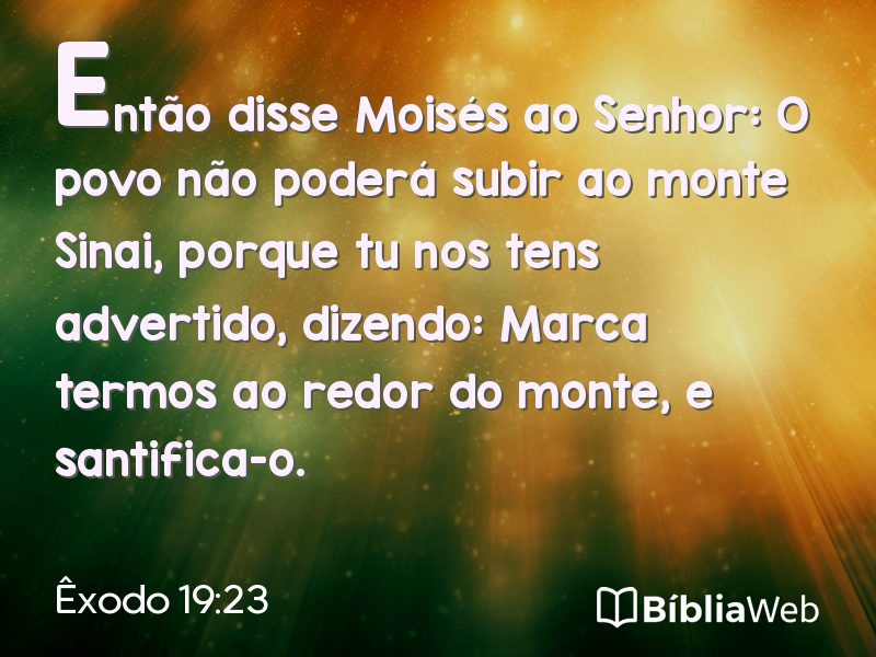 Êxodo 19:23 em imagem para compartilhar