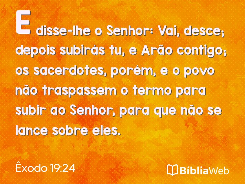 Êxodo 19:24 em imagem para compartilhar