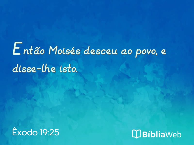 Êxodo 19:25 em imagem para compartilhar