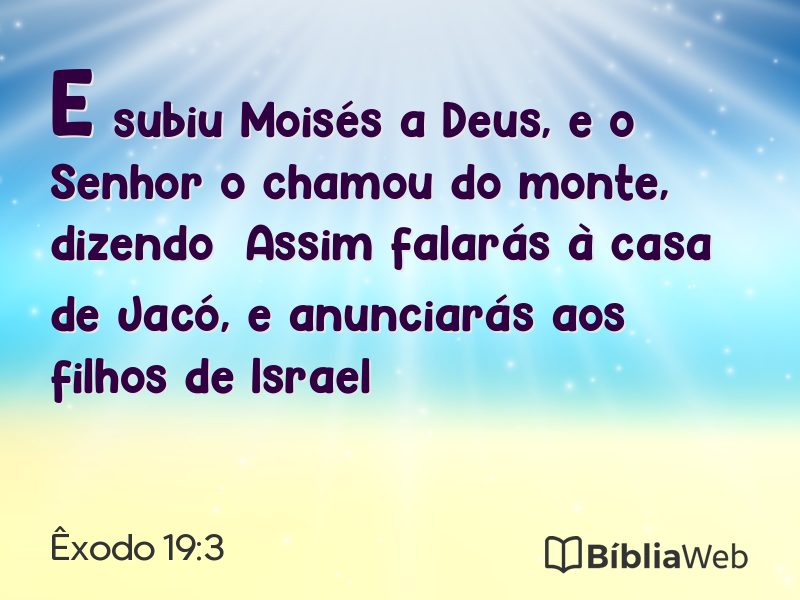 Êxodo 19:3 em imagem para compartilhar