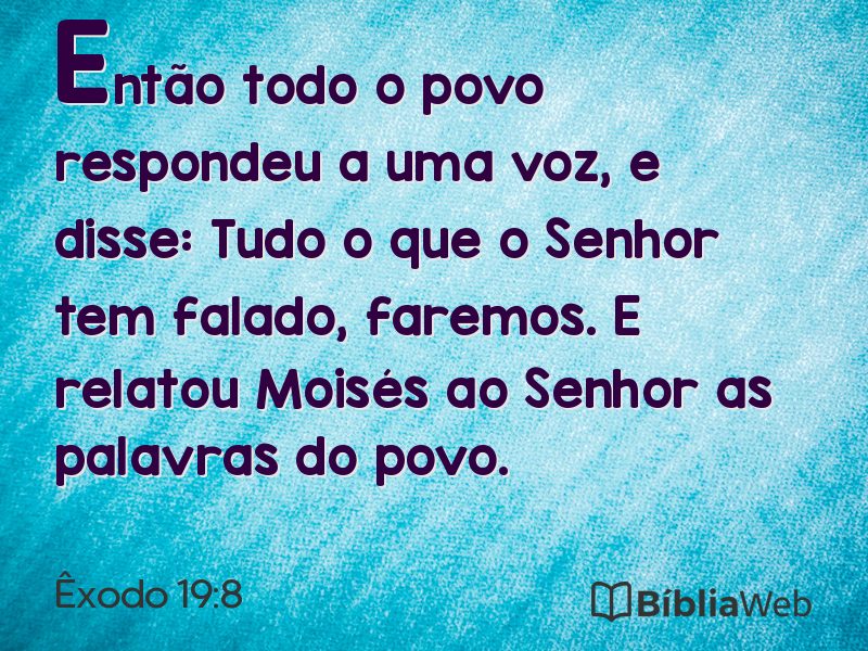 Êxodo 19:8 em imagem para compartilhar
