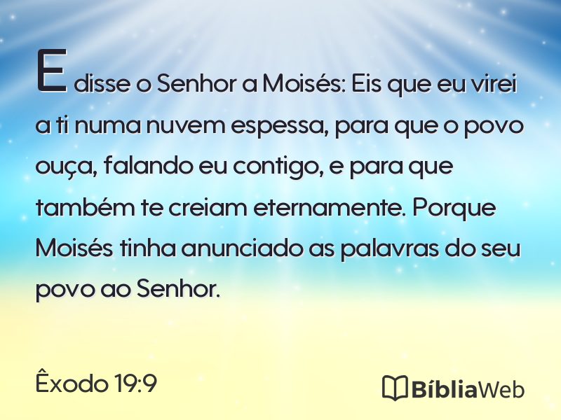 Êxodo 19:9 em imagem para compartilhar