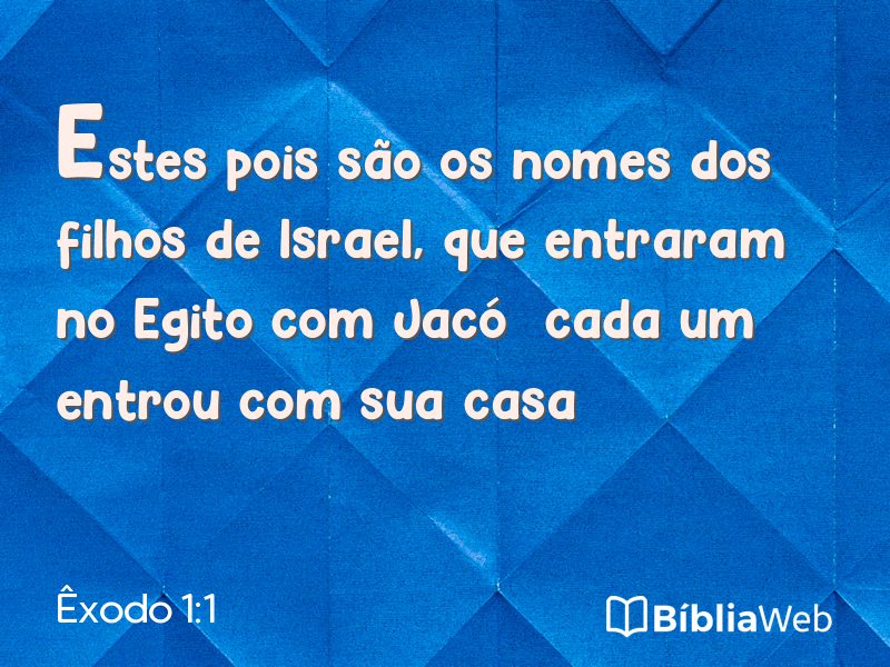 Êxodo 1:1 em imagem para compartilhar