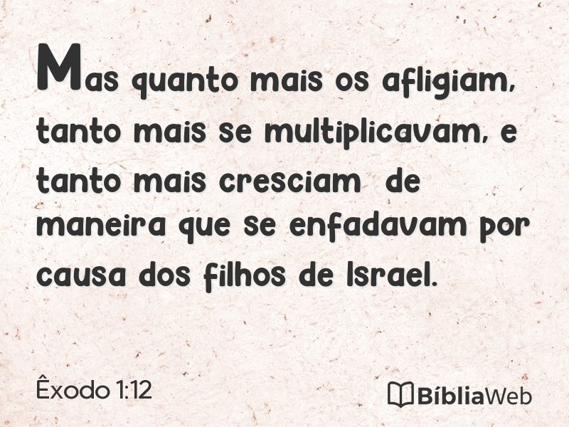 Êxodo 1:12 em imagem para compartilhar