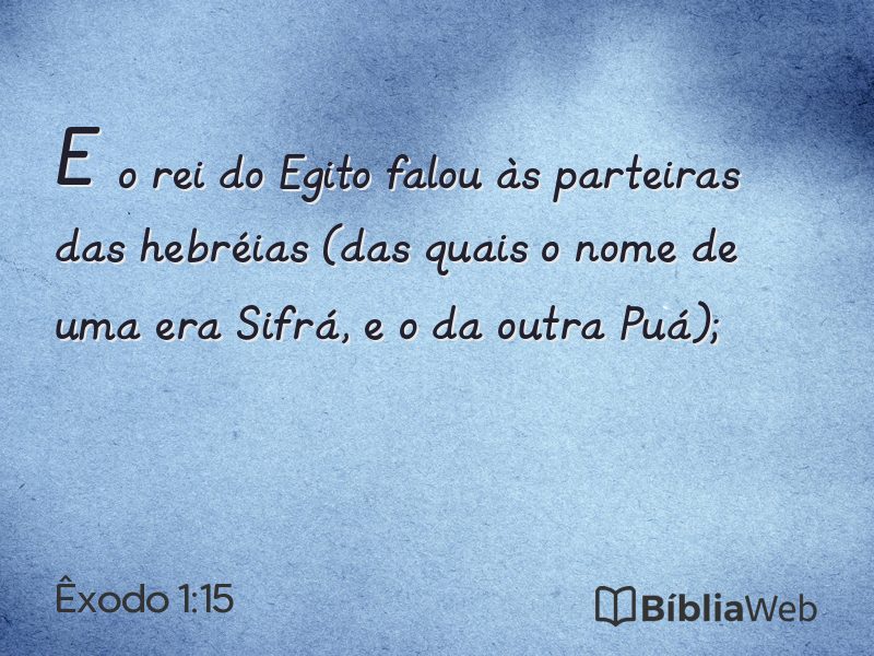Êxodo 1:15 em imagem para compartilhar