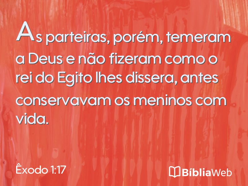 Êxodo 1:17 em imagem para compartilhar