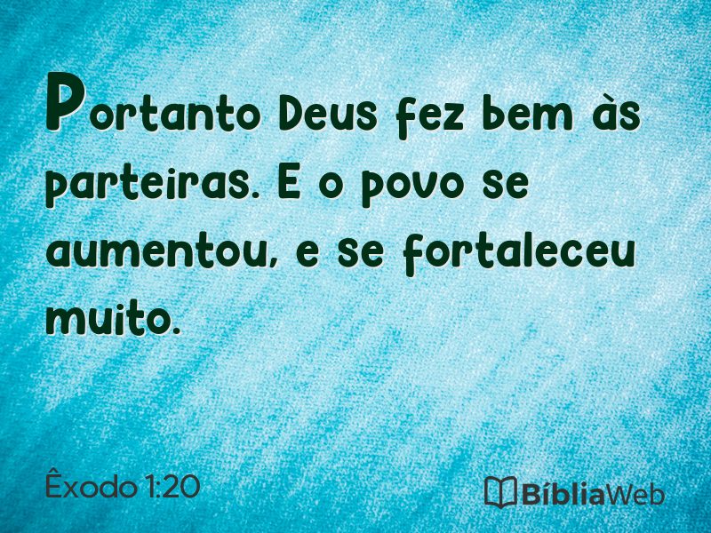 Êxodo 1:20 em imagem para compartilhar