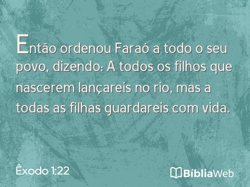 Êxodo 1:22 em imagem para compartilhar