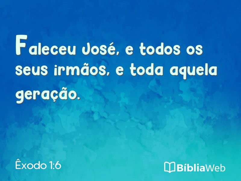 Êxodo 1:6 em imagem para compartilhar