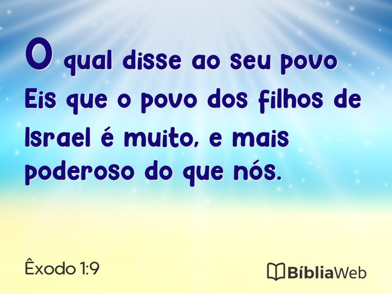 Êxodo 1:9 em imagem para compartilhar