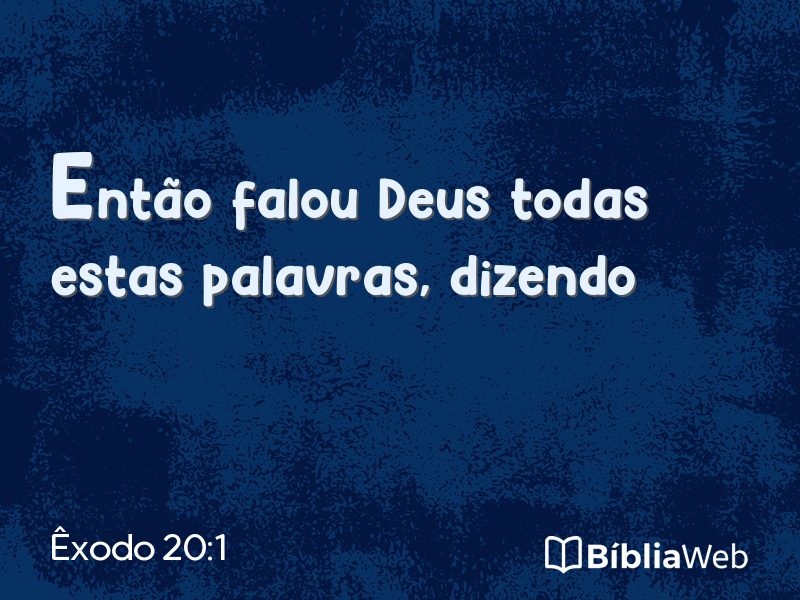 Êxodo 20:1 em imagem para compartilhar