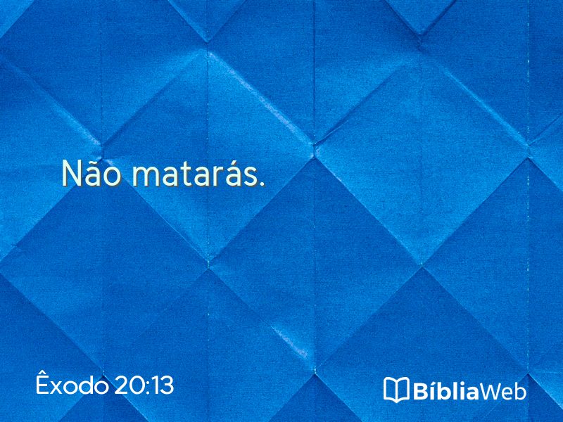 Êxodo 20:13 em imagem para compartilhar