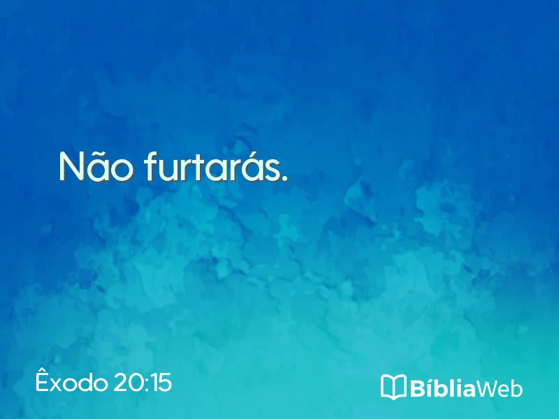 Êxodo 20:15 em imagem para compartilhar