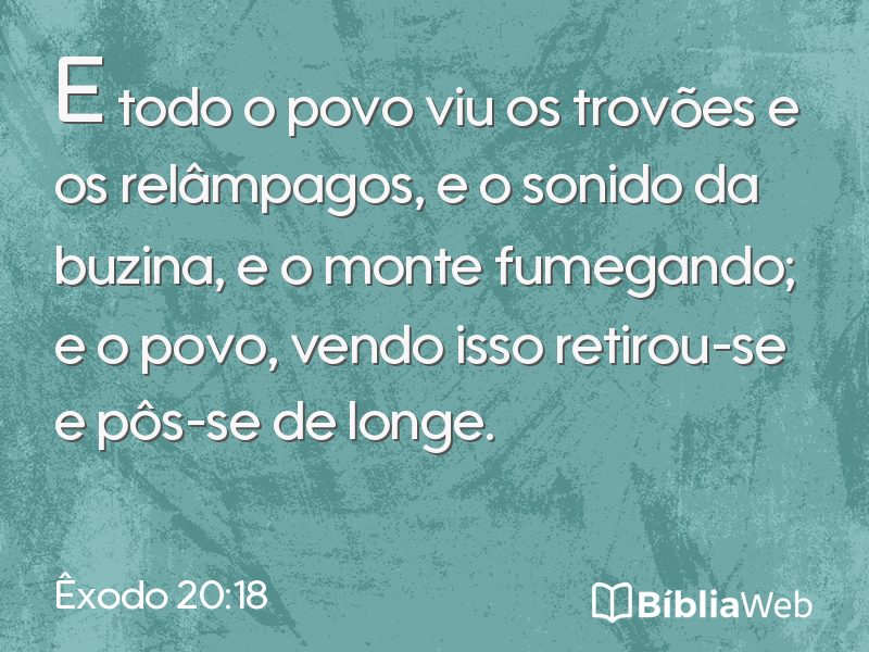 Êxodo 20:18 em imagem para compartilhar