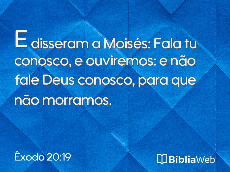Êxodo 20:19 em imagem para compartilhar