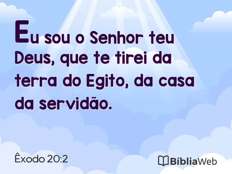 Êxodo 20:2 em imagem para compartilhar