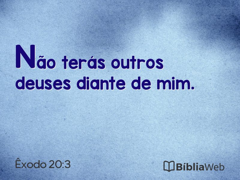 Êxodo 20:3 em imagem para compartilhar