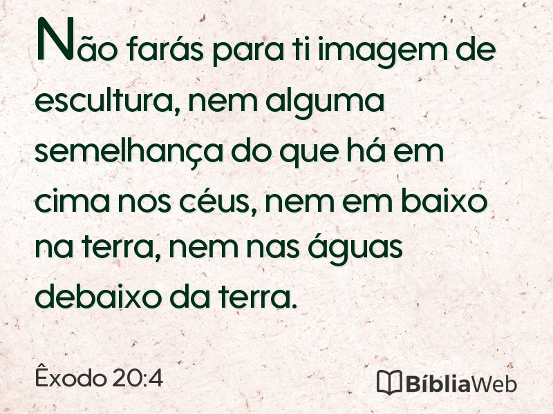 Êxodo 20:4 em imagem para compartilhar