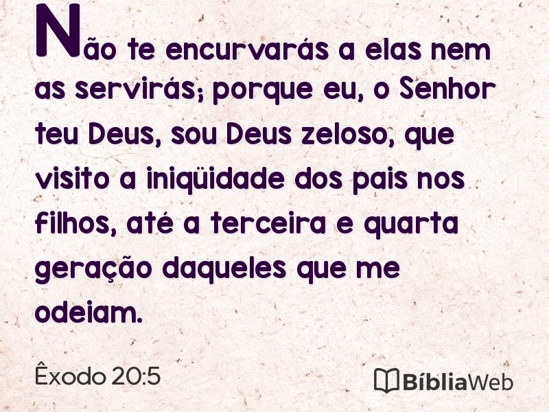 Êxodo 20:5 em imagem para compartilhar
