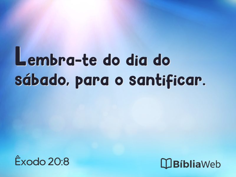 Êxodo 20:8 em imagem para compartilhar