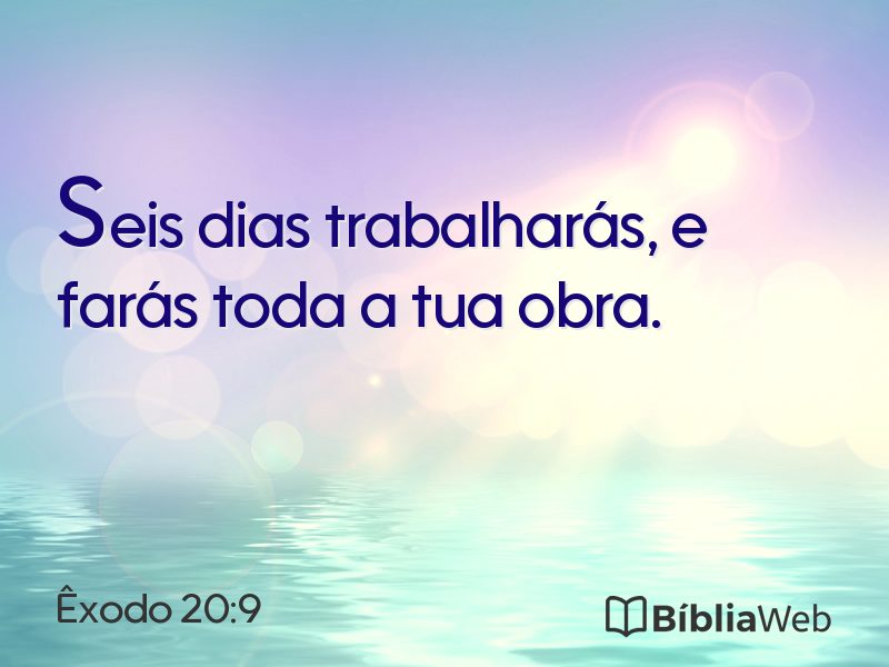 Êxodo 20:9 em imagem para compartilhar