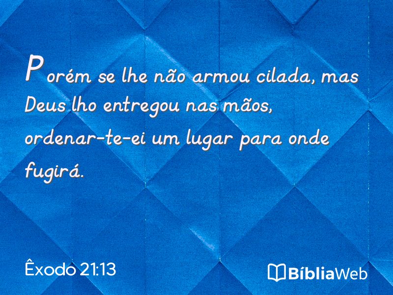Êxodo 21:13 em imagem para compartilhar