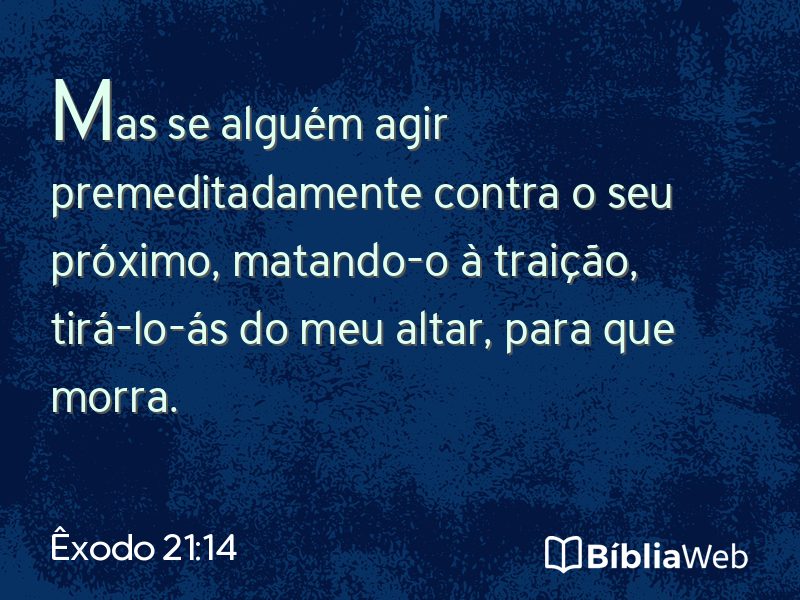 Êxodo 21:14 em imagem para compartilhar