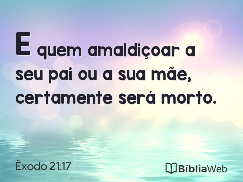 Êxodo 21:17 em imagem para compartilhar
