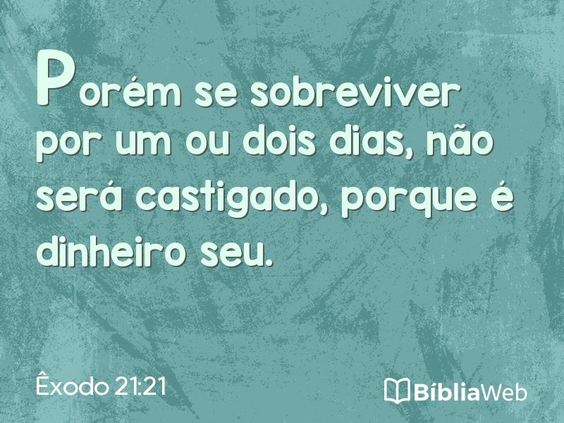 Êxodo 21:21 em imagem para compartilhar
