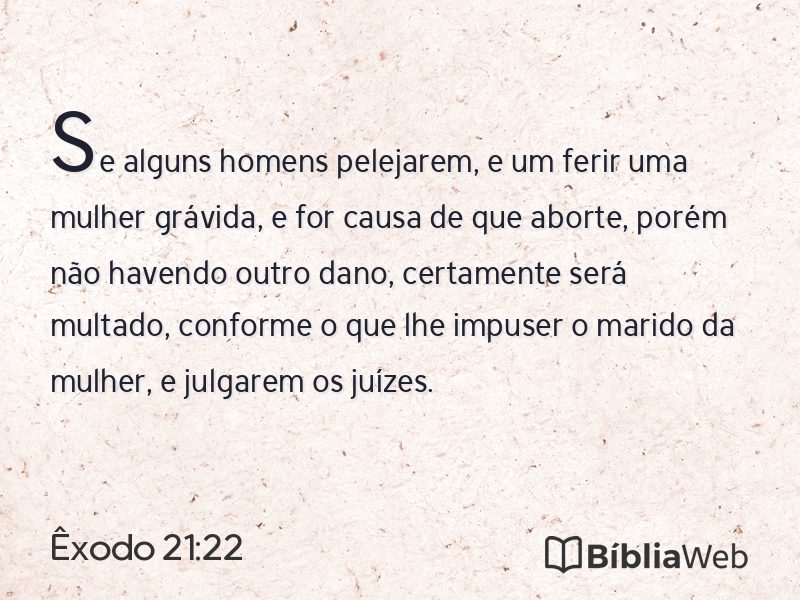 Êxodo 21:22 em imagem para compartilhar