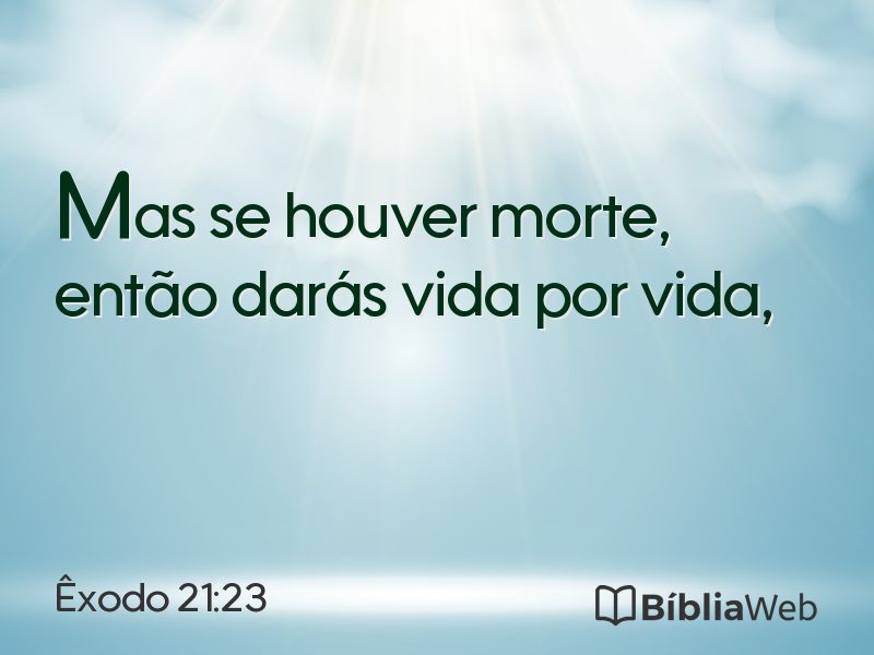 Êxodo 21:23 em imagem para compartilhar