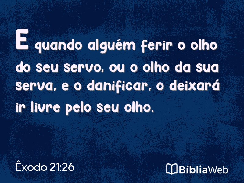 Êxodo 21:26 em imagem para compartilhar