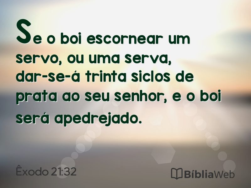 Êxodo 21:32 em imagem para compartilhar