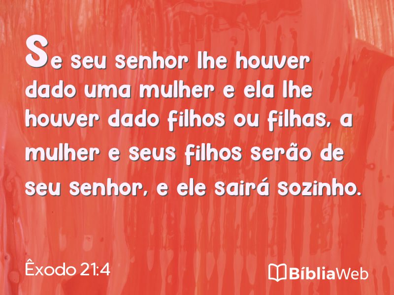 Êxodo 21:4 em imagem para compartilhar