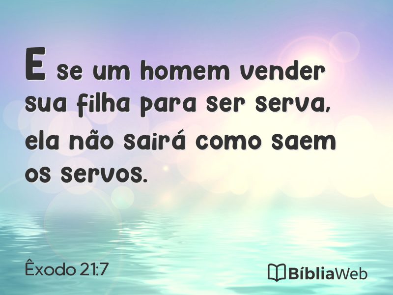 Êxodo 21:7 em imagem para compartilhar