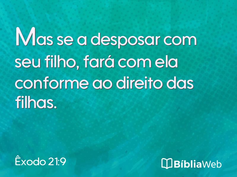 Êxodo 21:9 em imagem para compartilhar