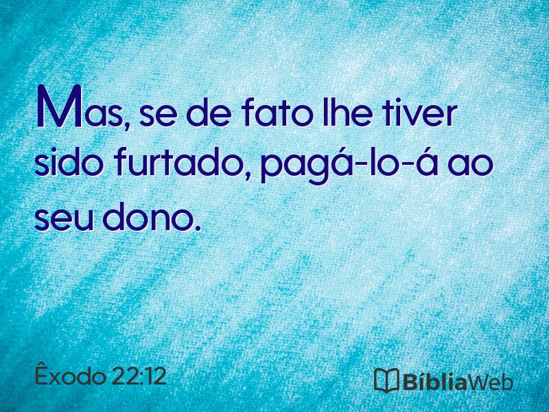 Êxodo 22:12 em imagem para compartilhar