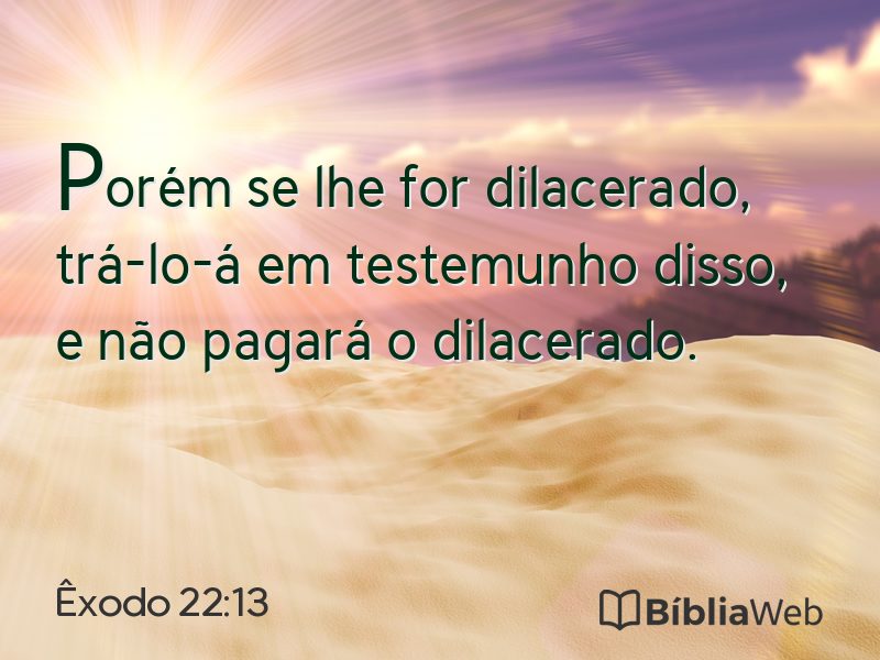Êxodo 22:13 em imagem para compartilhar