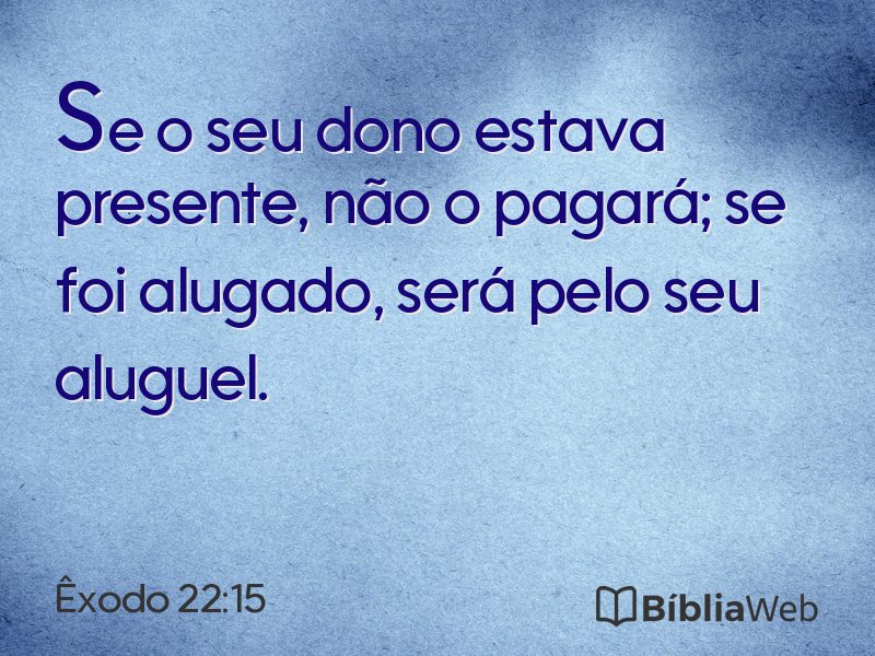 Êxodo 22:15 em imagem para compartilhar