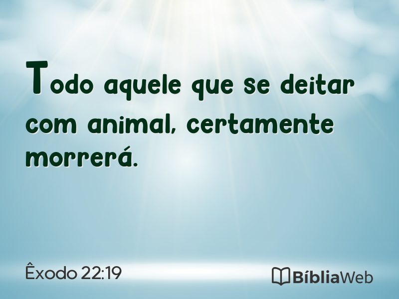 Êxodo 22:19 em imagem para compartilhar
