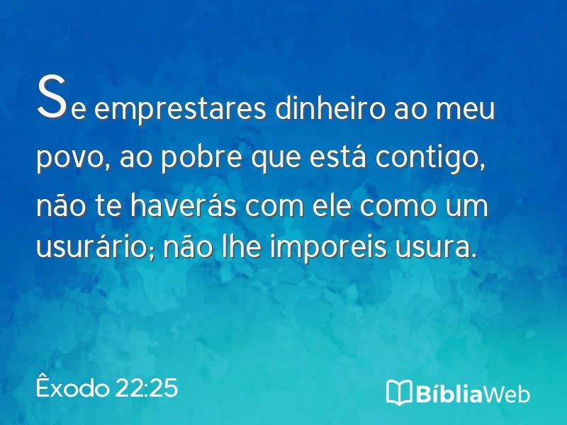Êxodo 22:25 em imagem para compartilhar