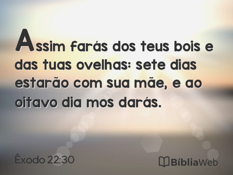 Êxodo 22:30 em imagem para compartilhar