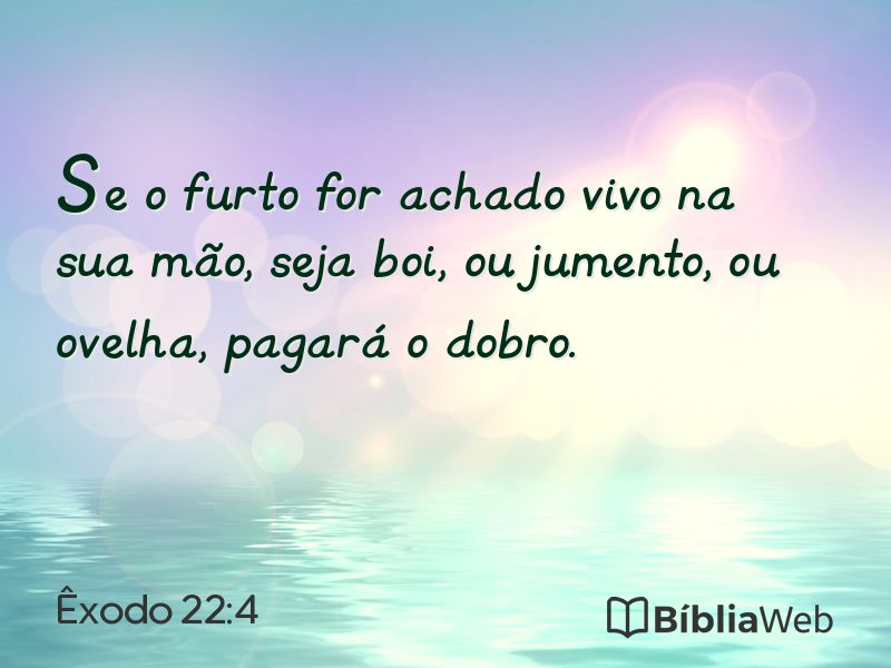 Êxodo 22:4 em imagem para compartilhar