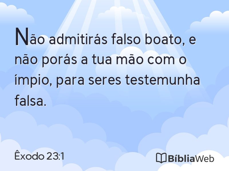 Êxodo 23:1 em imagem para compartilhar